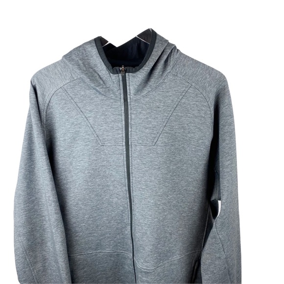 Zella Grey Athletic Zip Up Mock Neck Hoodie Sweatshirt Leisurewear Yoga XL - Picture 3 of 9